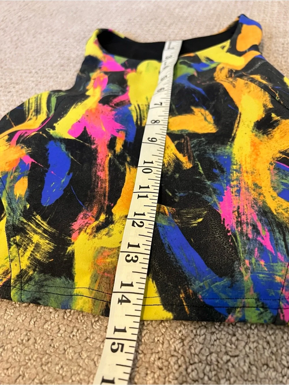 Lululemon Sleeveless Sports Top - Abstract Colorful Brushstroke Print Sz 4